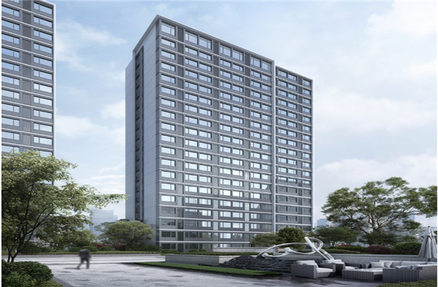 杭州市首座近零能耗住宅建筑临安六合联盟宸锦学府主体结顶